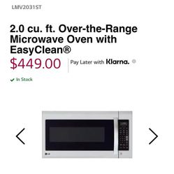 LG Over-the-range Microwave 
