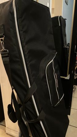 Road Runner Rolling Keyboard Case 61 Key Soft Gig Bag w/Wheel Black Large Travel