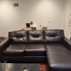 L Shape Couch/ Sectional Sofa Faux Leather