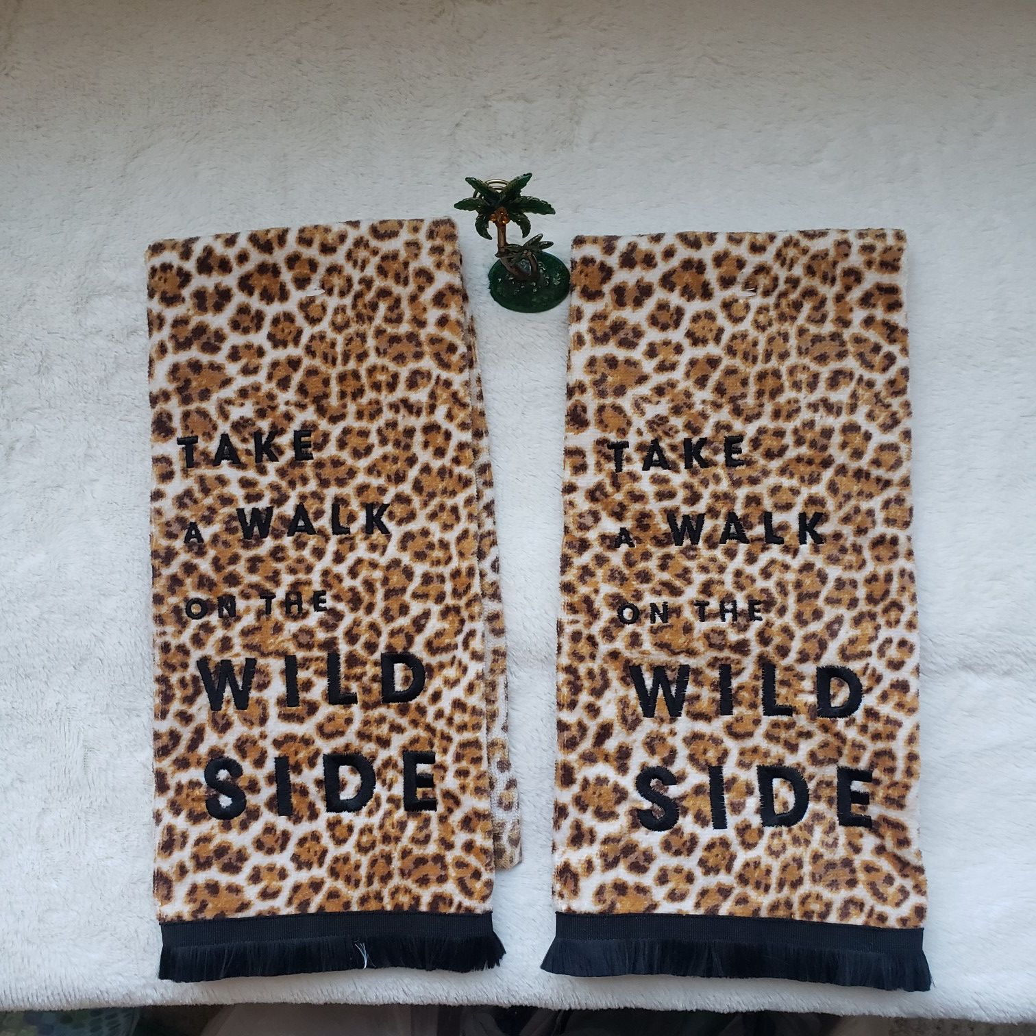 Leopard prind towel set