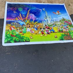 57x44” Vinyl Disney Scene Poster
