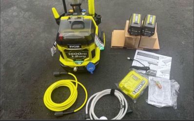 RYOBI PRESSURE WASHER  40V HP Brushless Whisper Series 1500 PSI 1.2 GPM Cold Water Electric Pressure Washer  everything  includes