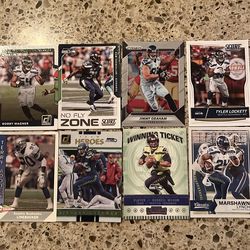 8 Classic Seahawk Football Trading Cards