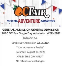 OC Fair Ticket