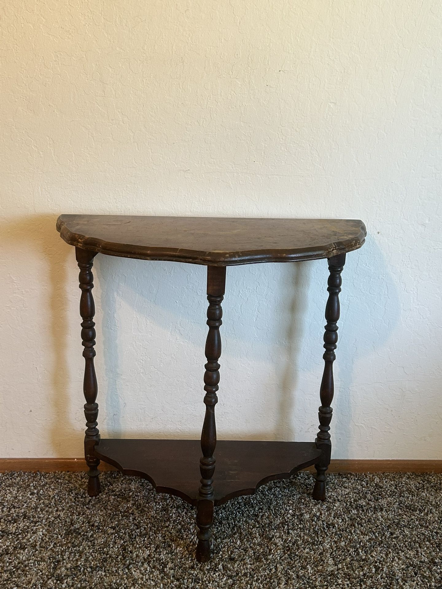 Mahogany Half-moon Table