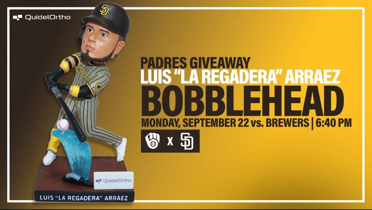 Prime Padres Parking, September 22nd. Trade for Arraez Bobblehead 