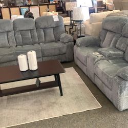 JH - New Classic Stone Power Reclining Sofa and Loveseat Only $39 initial then take it home