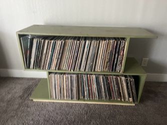 Mid-Century Modern Vinyl Record Storage Cabinet / Media Console – Holds 150+ LPs