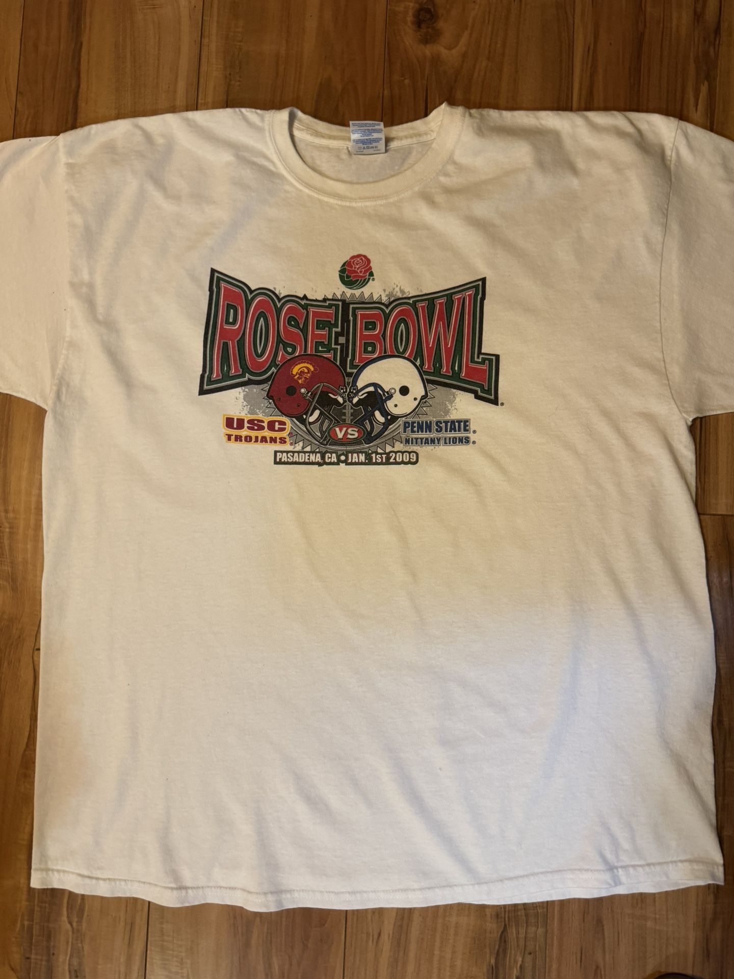 Y2K Penn State Rose Bowl 2009 T Shirt Adult 2XL XXL USC Trojans Pasadena CA