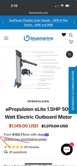 Epropulsion Elite Electric Outboard Motor