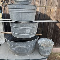 Galvanized buckets