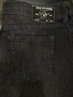 True Religion Ricky Relaxed Straight Dark Wash Jeans Size 38