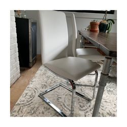 Grey And Chrome Chairs 