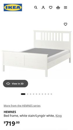 IKEA HEMNES King Bed Frame-King mattress HAUGESUND IKEA