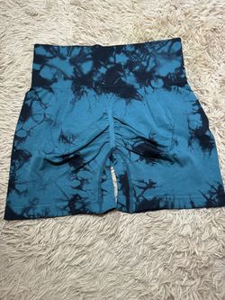 Tie Dye Workout Shorts for Women Seamless Scrunch Soft Active Shorts
