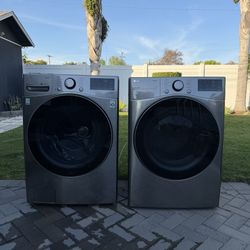 LG ThinQ Front Load Washer & Dryer Set – Stainless Steel