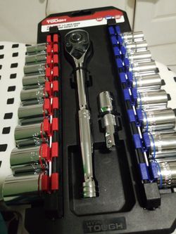 22 Piece 1/2-Inch Drive Rachet And Socket Set