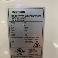 Toshiba 12000 BTU Air conditioner