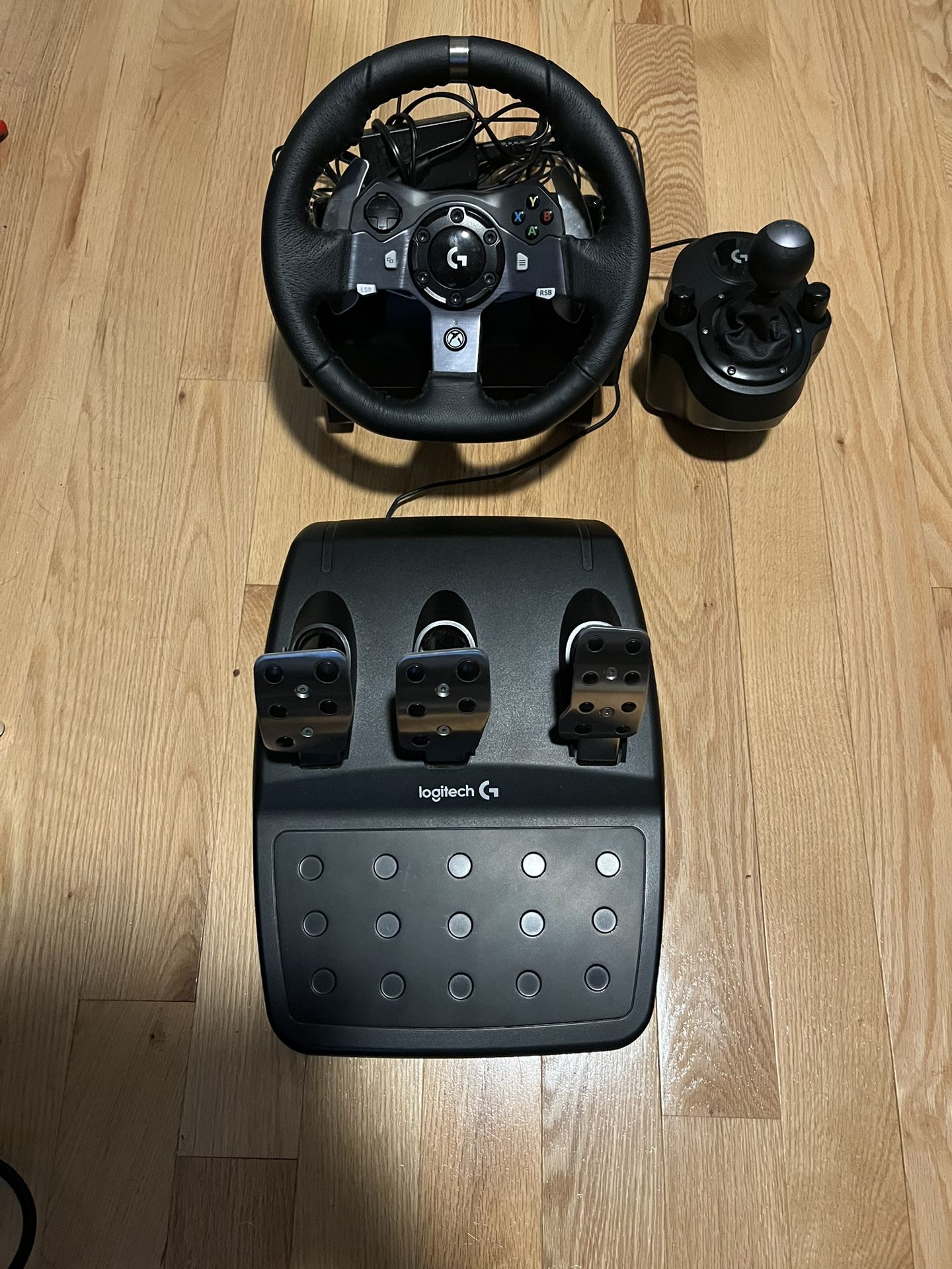 Logitech G920 Wheel, Pedals, and Stick Shift