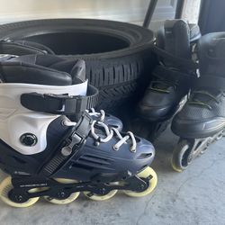 2 Pair Of Oxelo Inline Skates