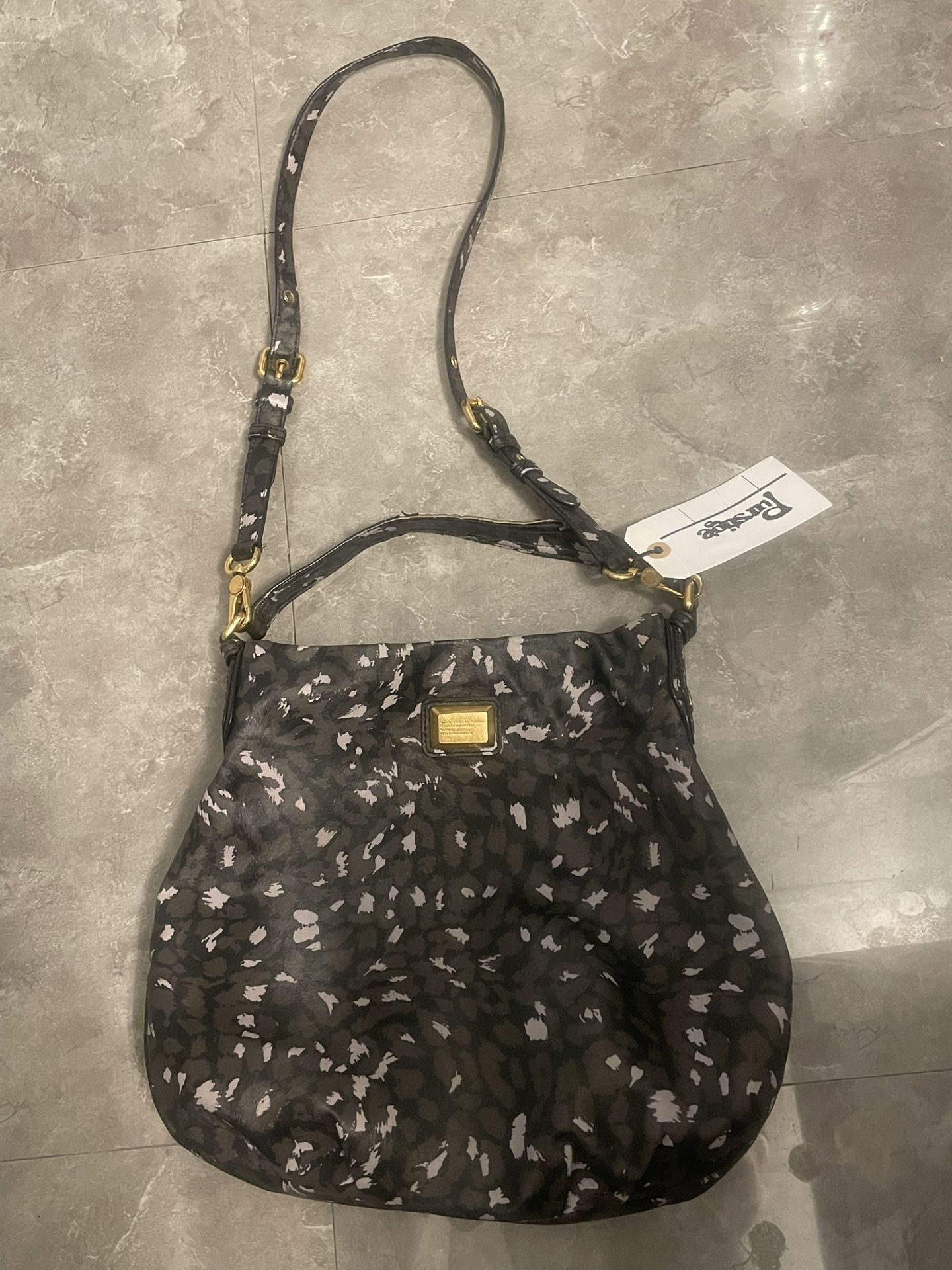MARC by MARC JACOBS Exotic Leopard PVC Tote Handbag Satchel Shoulder Bag