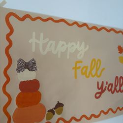 Happy Fall Y’all Brown Banner 