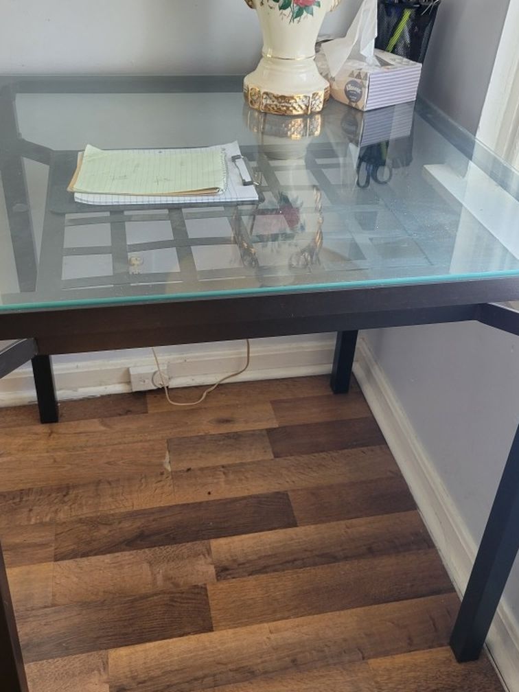 Glass Top Square Table