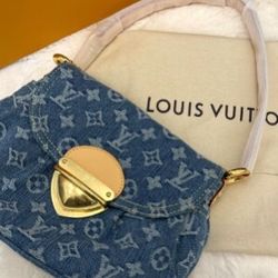Louis Vuitton blue denim bag