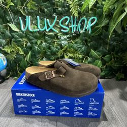 Sz 5/7/8/9 Women BIRKENSTOCK Boston Soft Footbed Suede Leather Unisex W