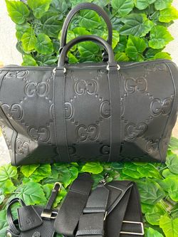 Gucci GG Embossed Leather Duffle Bag