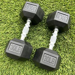 NEW Pair of 30 Pound Dumbbells
