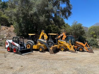 Heavy equipment skid steer skip loader backhoe