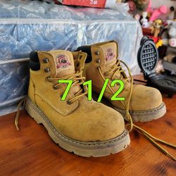 Mens Steel Toe Boots Good Cond 
