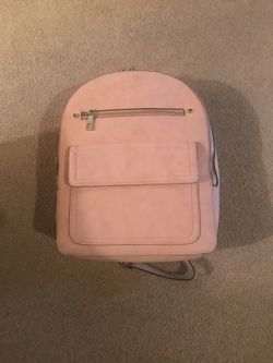 Light Pink suede backpack purse