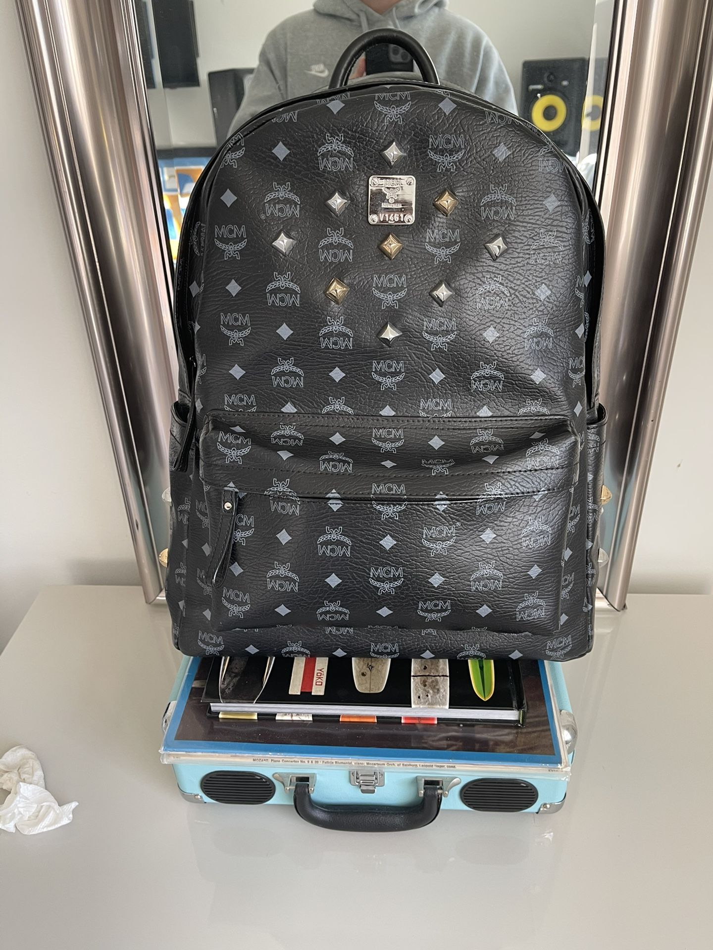 MCM Black Backpack Large