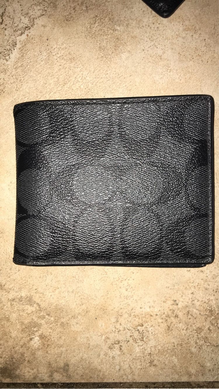 Mens Signature Canvas Coach Wallet