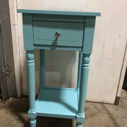 Brand New Blue Wooden End Table/Nightstand
