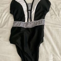 Black & White One Piece swimsuit