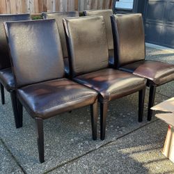 Ikea leather dining chairs