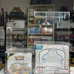 Pokemon Acrylic Cases For ETBS And Booster Boxes 