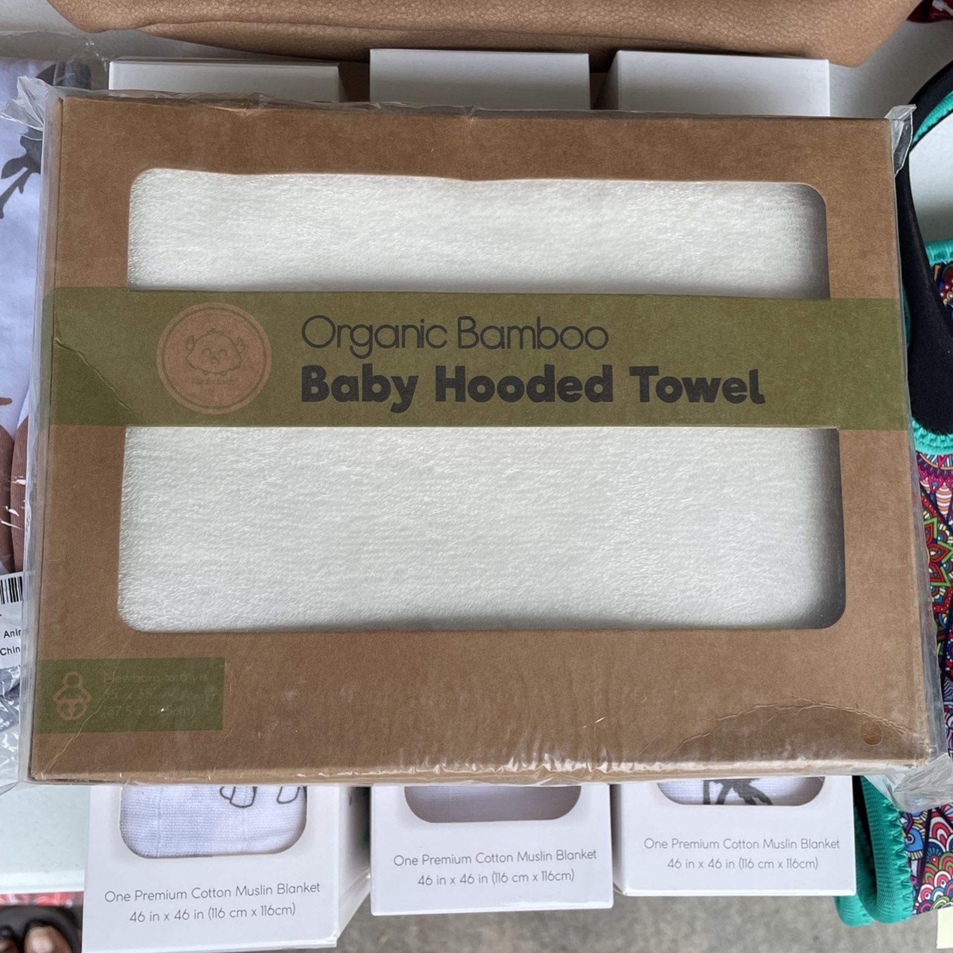Organic Baby Hooded Towel - Fits New Born till 6 Years 