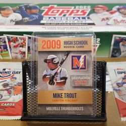 Mike Trout 2009 Millville Thunderbolts Gold-Platinum Limited Edition /2000 RC