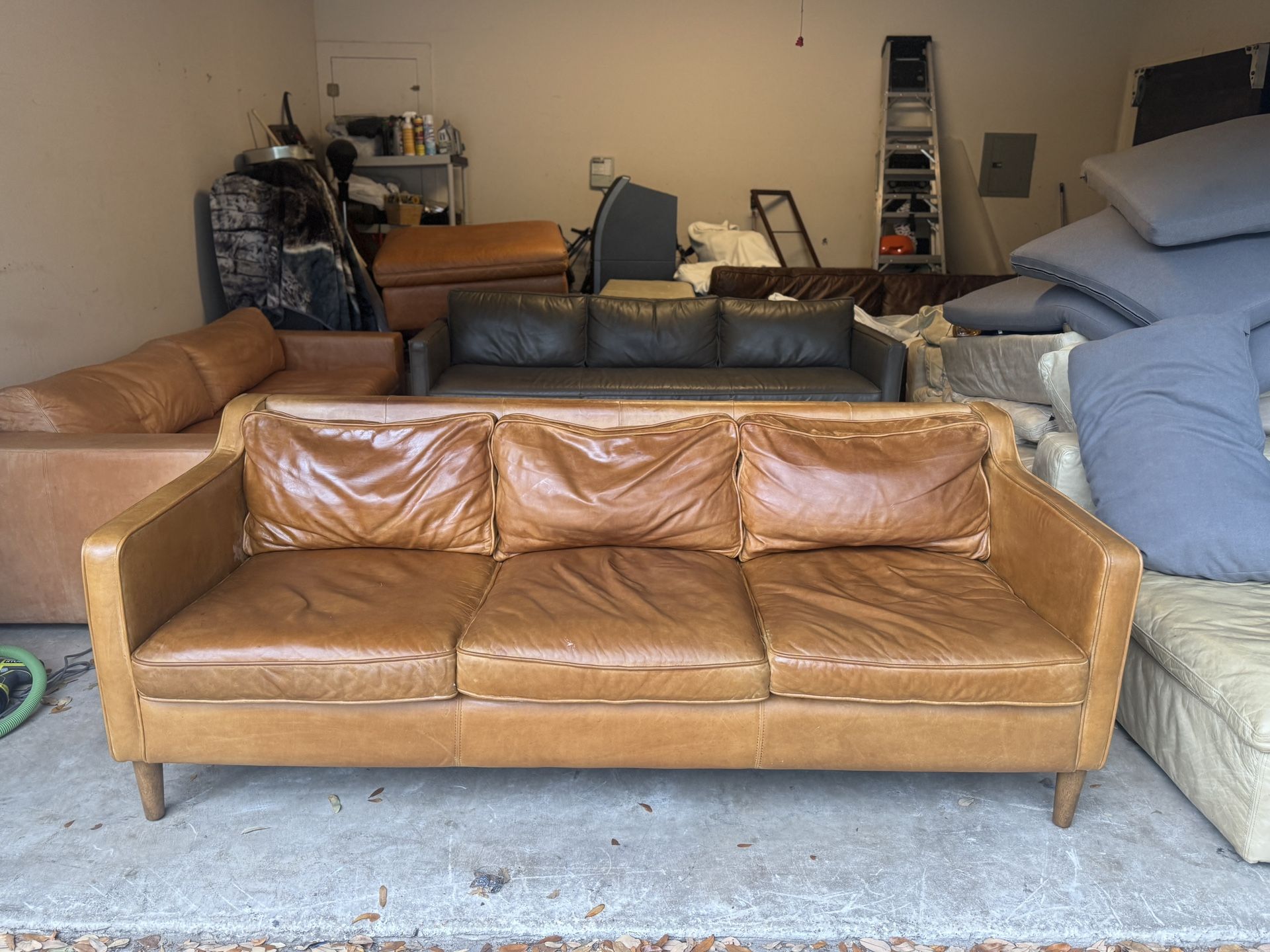 West Elm Hamilton Leather Sofa