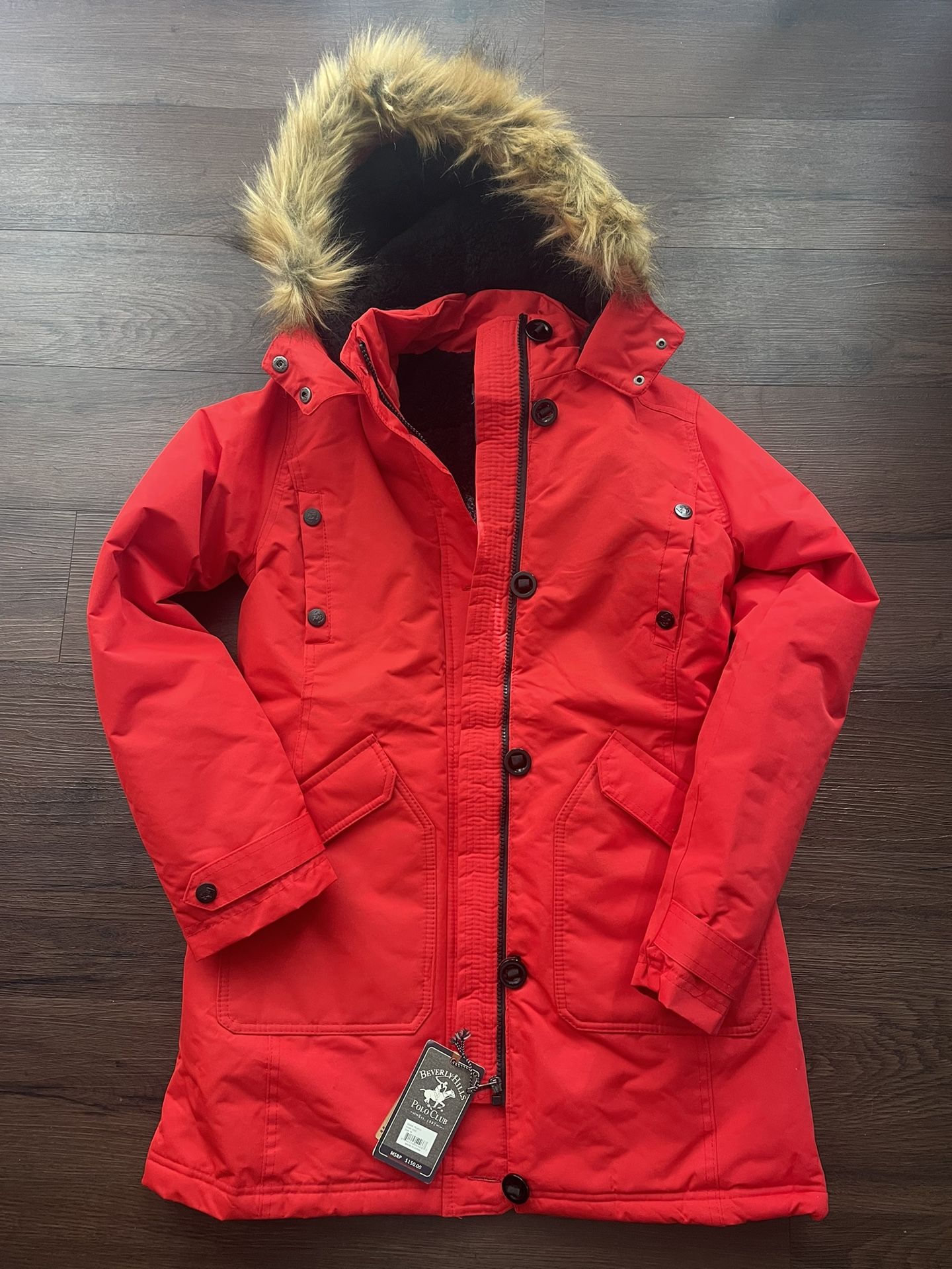 New Winter Jacket - Long Length Quilted Bubble Puffer Parka - Heavyweight Weather Resistant Coat, size M, runs smaller