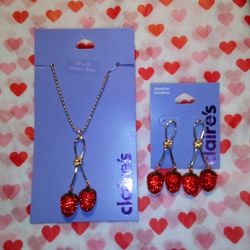 Sparkling Strawberry Jewelry Set 
