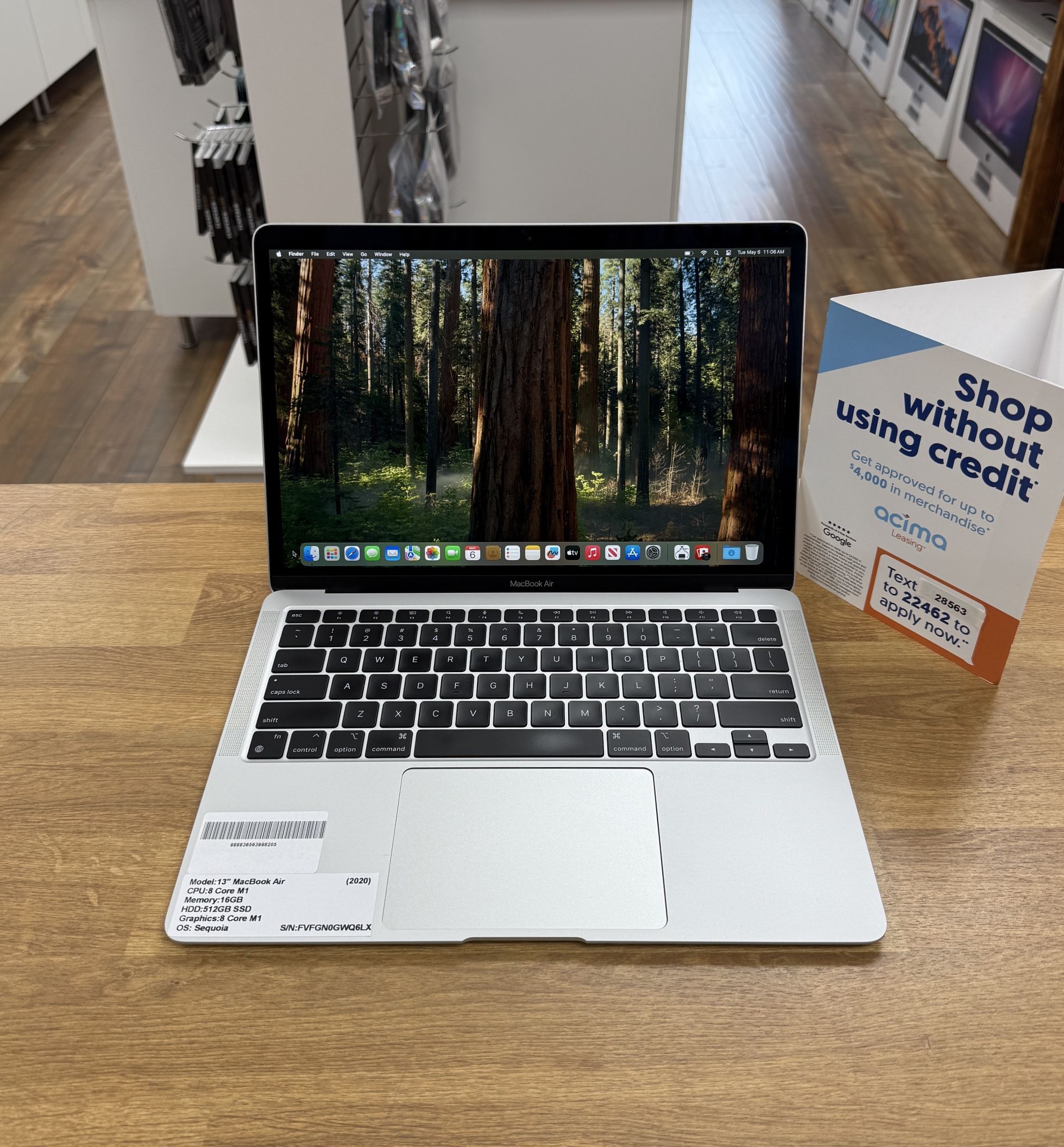 13 MacBook Air M1 8 Core CPU*16GB RAM*512GB SSD