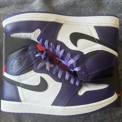 Jordan 1 Court Purple Size 10