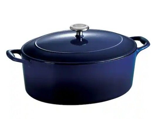 Tramontina® Gourmet 7-qt. Enameled Cast Iron Covered Oval Dutch Oven -  household items - by owner - housewares sale 