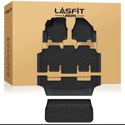 LASFIT Floor Mats for Chrysler Pacifica 2017-2026, All-Weather TPE Floor Liners & Trunk Cargo Mats Accessory for Pacifica/Voyager (7-Seater,Non Hybrid