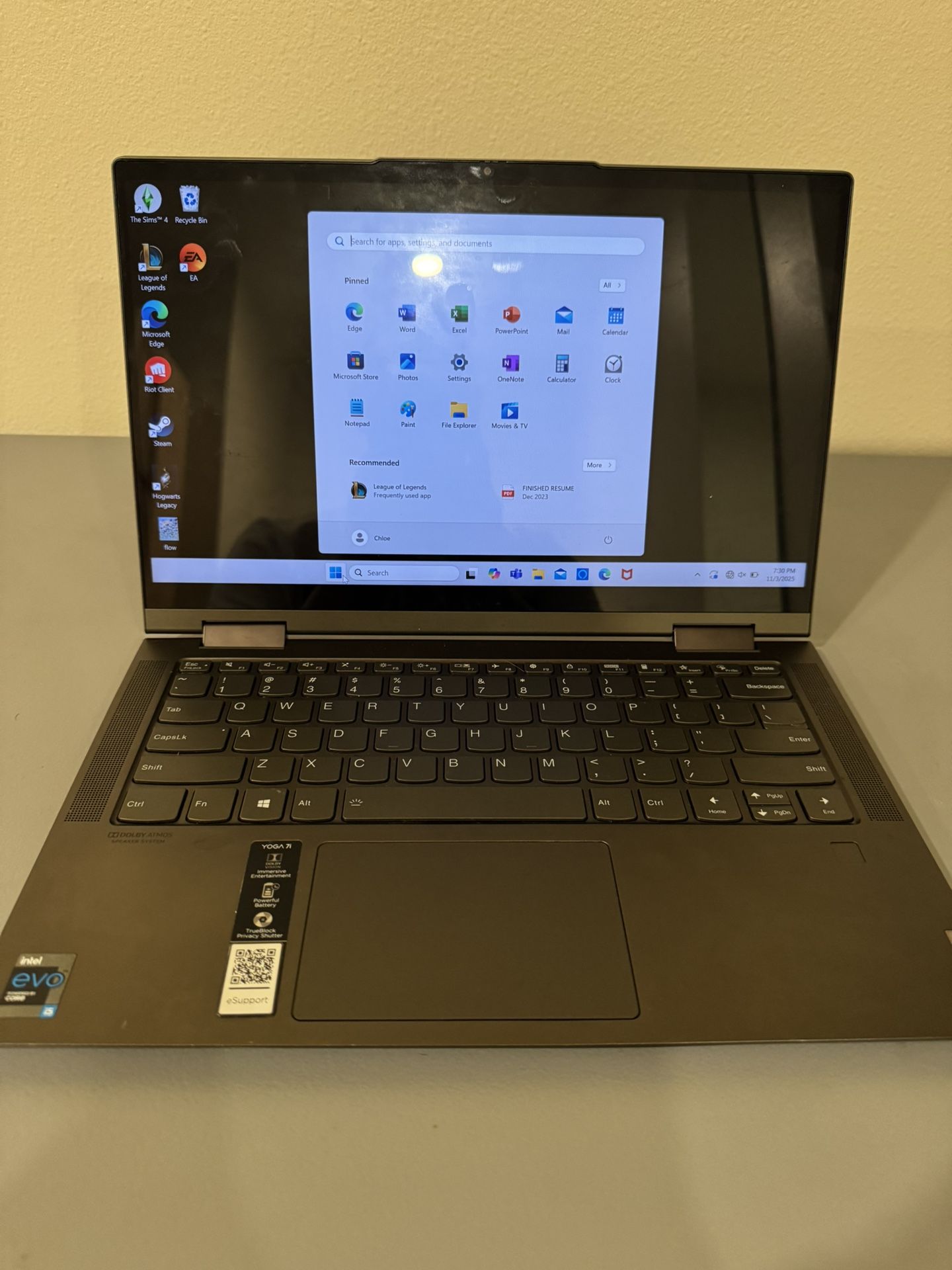 Lenovo Yoga 7 i 14 Inch 512GB SSD, Intel Core i5 1135G7 2.40GHz, 12GB RAM